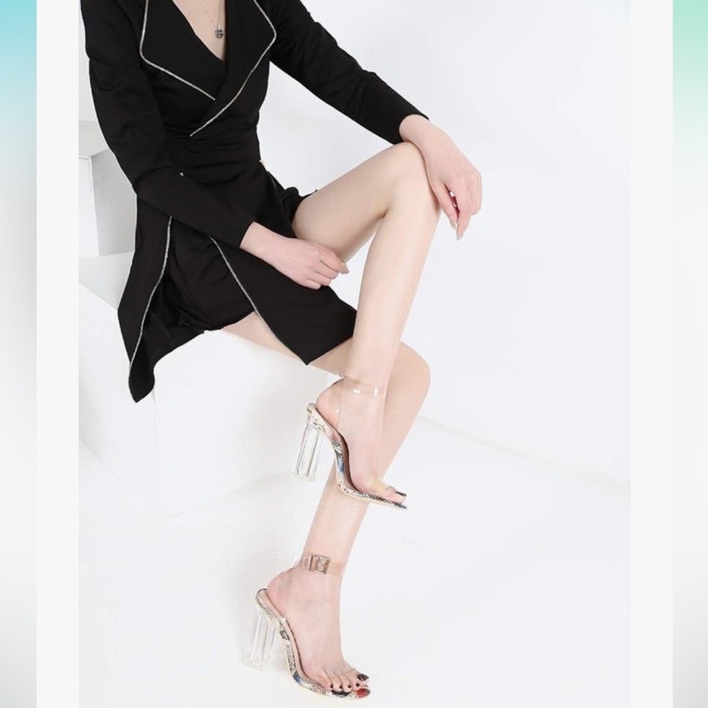 Vegan Transparent High Heel Sandals